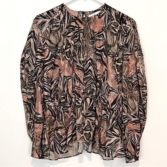 IRO Bardes Long Sleeve Peplum Blouse Size 42 XL - Picture 4 of 12